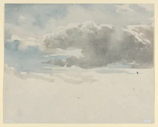 Studium chmur (recto). Studium krzewu bzu przy ogrodzeniu (verso)