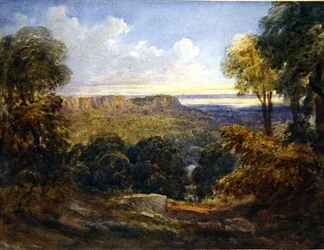 Widok na kanał Bristolski, ok.1828 (akwarela na papierze)