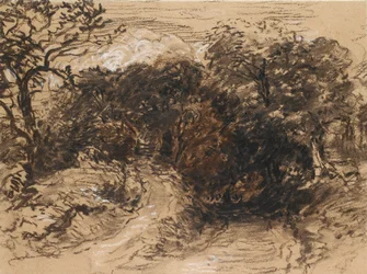 Pusta Uliczka w pobliżu Harborne, Derbyshire, XIX wiek