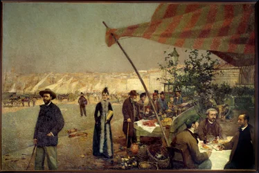 W Bregaillon w Marsylii w 1890 r. Obraz Davida Dellepiane (1866-1932)