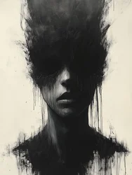 Mroczny, wyrazisty portret
