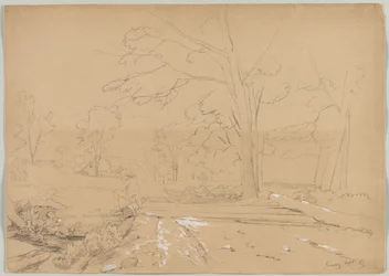 Krajobraz z Man Fishing, Conway, New Hampshire, 1851.