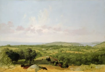 Widok na zatokę Narragansett, niedaleko Warwick, Rhode Island
