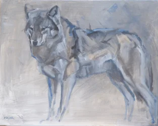 Wolf 1, 2023 (olej na płótnie)