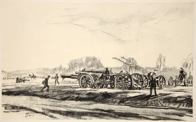 Szpital karabinowy, ilustracja z "The Western Front", wyd. przez Country Life Ltd.