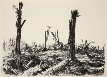 Oranżeria, zamek Deniecourt, ilustracja z książki "The Western Front", wyd. przez Country Life Ltd.
