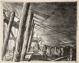 Pod statkiem, ilustracja z "The Western Front", wyd. przez Country Life Ltd