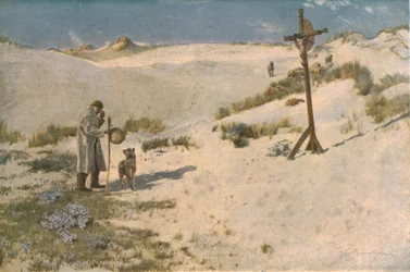 Krzyż na wydmach, koniec XIX-początek XX w., ok. 1930.