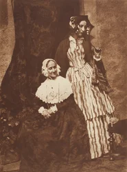 Pani Anne Rigby i Lady Elizabeth Eastlake, 184347, wydrukowana ok. 1916. Twórcy: David Octavius Hill, Robert Adamson, Hill & Adamson.