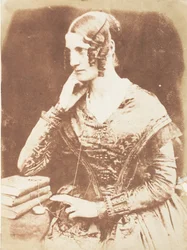 Niezidentyfikowana kobieta, 1843-47. Twórcy: David Octavius Hill, Robert Adamson, Hill & Adamson.