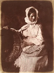 Mrs Hall, Newhaven, ok. 1843-47 (odbitka na papierze solnym z negatywu kalotypu) (zob. także 224279, 224280)