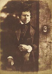 David Octavius Hill przy bramie Rock House, Edynburg