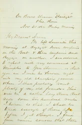 List od D.P. Griera na pokładzie Steamer Starlight, Ohio River, do Anny McKinney, 21 listopada 1862
