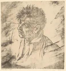 Portret mężczyzny Głowa mężczyzny, profil