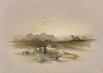 Beit Jibrin, z „Ziemi Świętej”, rytowane przez Louisa Haghe (1806-1885), 1839