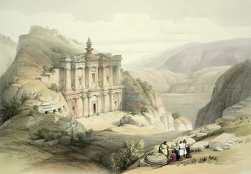 El Deir, Petra, 8 marca 1839, tablica 90 z tomu III 