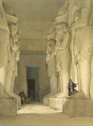 Odkopana świątynia w Gysha w Nubii, z dzieła Egipt i Nubia, t. 1