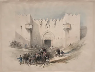 Brama Damaszku, Jerozolima, 1839.