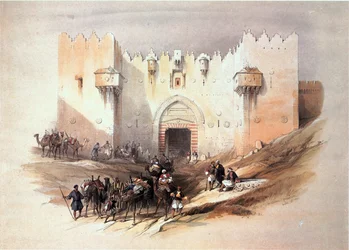 W Ziemi Świętej: Jerozolima, Brama Damasceńska (rycina)