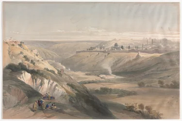 Jerozolima z Góry Oliwnej, 1839