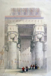 Portyk świątyni Dendery, XIX w.