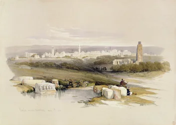 Ramla, z „Ziemia Święta”, rytowana przez Louisa Haghe (1806-1885), 1839