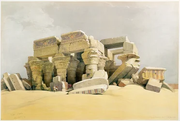 „Ruiny świątyni Kom Ombo”, Egipt, ok. 1845 r.