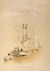 Wejście do Wielkiej Świątyni Aboo Simbel, Nubia, strona tytułowa tomu I 