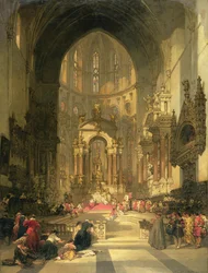 Ołtarz główny kościoła SS. Giovanni e Paolo, Wenecja (akwarela na papierze)