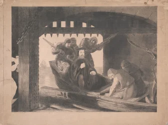 Książę Gloucester wzięty do Bramy Wodnej Calais, 1380