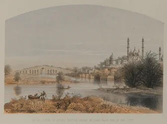 Widok na kamienny most z Moosah Bagh End of the City