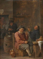Chłopi palący w karczmie, ok. godz. 1640.