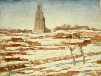 Góra św. Eloi, zima (olej na płótnie)