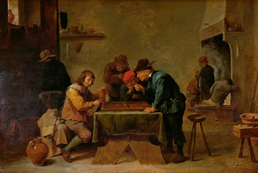 Gracze w tryktraka, ok. 1640-45 (olej na drewnie)