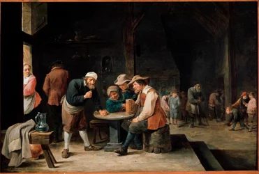 Piwosze. Obraz Davida Teniersa II, młody (1610-1690). olej na płótnie