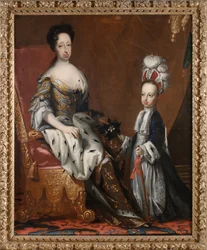 Hedwiga Eleonora (1636-1715), księżniczka Holstein-Gottorp, królowa Szwecji, i jej prawnuk Karol Fryderyk (1700-1739), książę Holstein-Gottorp, 1704