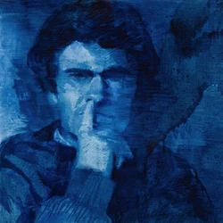 Marcel Broodthaers 12, 2018 (olej na płótnie)