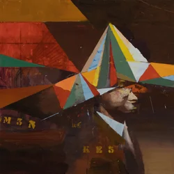 Marcel Broodthaers 24 (Maracatú), 2024 (olej na płótnie)