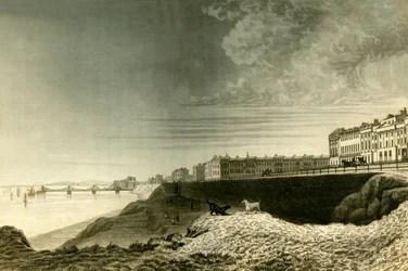 Wschodni widok Brighton z miasta Kemp, 1835.
