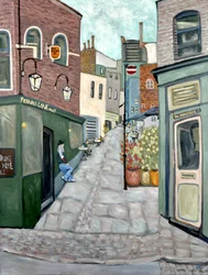 Nawiedzony pub Hampstead, 2018 (akryl na płótnie)