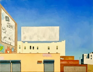 Billboard On Myrtle, 2012 (olej na płótnie)