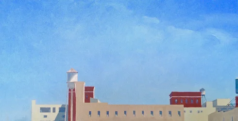 Brooklyn View Across Washington Street, 2012 (olej na płótnie)