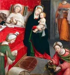 Narodziny św. Jana Chrzciciela przez oskarżonego Ferrari (1480-ca 1540)
