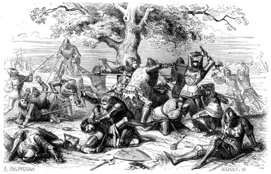 Bitwa trzydziestu francuskich rycerzy z Anglikami, Bretania, Francja, 1351 1882-1884