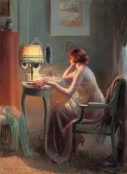 Reflections by Lamplight (olej na płótnie)