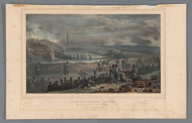 Verovering van de lunetette St. Laurent, 1832 Zajęcie lunety St. Laurent przez Grenadierów 65 Linii (tytuł na obiekcie) Rysunki wykonane z natury podczas oblężenia Cytadeli w Antwerpii autorstwa Raffeta (tytuł serii na obiekcie)
