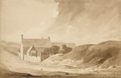 „No 8 Farme de la Haie Sainte z Mount St John”, 1815 (wc i ołówek na papierze)
