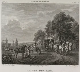 Denis-Sébastien Leroy, Antoine-Claude-François Villerey i Jean Duplessis-Bertaux - Widok parku, według Wouwermana - 1802-1815