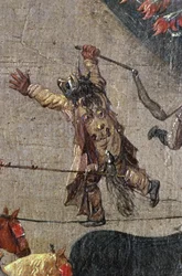 Triumf arcyksiężnej Izabeli w Ommeganck w Brukseli, 31 maja 1615, fragment postaci diabła w kostiumie, 1615