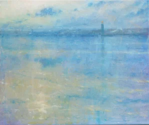 Sztokholmska panorama, Riddarfjärden, 2016 (olej na płótnie)